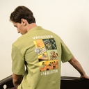 Yangoodsisburma Green Graphic Premium Cotton Tee Small